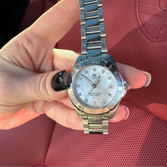 TAG HEUER Aquaracer Quartz watch with diamonds - Picture 8 of 14